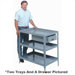 Stationary Tool Stand - 3 Trays: 34 1/4" H x 28" W x 36" W