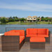 Nice 5 Piece Deep Seating Group with Cushions