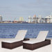 Oxford Chaise Lounge with Cushion (Set of 2)