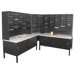 84 Slot Corner Literature Organizer with Cabinet