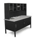 25 Adjustable Slot Literature Organizer with Riser and Cabinet