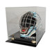 NHL Goalie Mask Display Case with Gold Risers