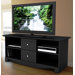 Pinnacle 56" TV Stand with Two Center Drawers in Black