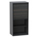 Sereni-T One Door Bookcase in Black Satin/Ebony
