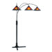 Mica Three Light Arc Floor Lamp in Dark Brown