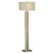 Page Floor Lamp in White Leather