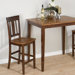 Triple Upright Counter Height Stool in Kura Espresso and Canyon Gold