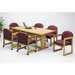 Contemporary Series 96" Rectangular Conference Table with Radius Profile (Trestle Base)