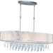 Rapture 14" Nine Light Pendant with White Shade in Satin Nickel