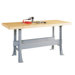 Two Station Workbench with Steel Legs