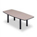 72" Wide Boat Shape Top Conference Table with Designer Base