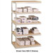 72" & 96" Wide Double Rivet Units (with Center Support) - 5 Shelf Add-On Unit, w/ Channel Beams