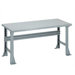 Open Work Bench - Steel Top, Fixed Height with Shelf