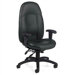 High-Back Leather Multi-Tilter Office Chair with T-Arms
