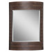 Beveled Mirror in Brown and Dark Brown