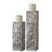Bark Silver Leaf Candle Holder (Set of 2)