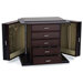 Diva Dark Mahogany Jewelry Chest with Pale Sage Lining