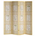 4 Panel Room Divider in Natural
