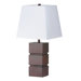 Square Table Lamp in Walnut