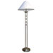 Metal Floor Lamp in Silvertone
