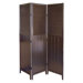 3 Panel Room with Shutter Door Divider in Espresso