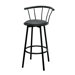 29" Swivel Barstool in Black (Set of 2)