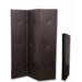 3-Panel PU Leather Room Divider in Black