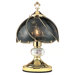 Floral Touch Lamp with Smoked Glass Shade