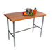 Cucina Americana Classico Prep Table with Wood Top