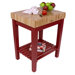 American Heritage Chef's Block Prep Table with Butcher Block Top