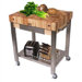Cucina Americana Technica Kitchen Cart with Butcher Block Top