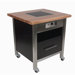 Pro Chef Demonstrator Mobile Kitchen Cart with Wood Top