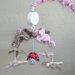 Pink Ladybugs and Dragonflies Musical Mobile