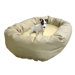 Bagel Dog Bed in Khaki and Sherpa