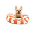 Vertical Strip Round Pet Bed