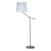Tuxedo Floor Lamp in Satin Nickel