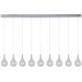 Larmes 9 Light Linear Pendant