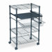 Multipurposeose Wire Cart, Three Shelves, 23-1/2 x 15 x 37-1/2, Black