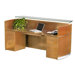 Napoli 87" W Reception Desk with 2 Pedestals
