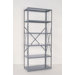 Industrial Clip Open Shelving: Angle Post Units with 6 Shelf Frames; Starter Unit