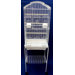 Shall Top Small Bird Cage with Stand in White