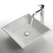 Ceramic 4.5" x 16.5" Square Sink in White with Ramus Single Lever Faucet