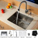 Undermount 32" Kitchen Sink with Kitchen Faucet and Soap Dispenser