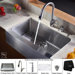 Farmhouse 33" Kitchen Sink with Faucet and Soap Dispenser