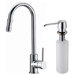 One Handle Single Hole Kitchen Faucet with Soap Dispenser and Retractable Hose