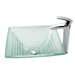 Alexandrite Clear Glass Vessel Sink and Visio Bathroom Faucet in Chrome