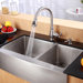 Farmhouse 36" Double Bowl Kitchen Sink with Faucet and Soap Dispenser