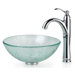 Broken Glass 14" Vessel Sink and Rivera Faucet