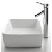 15" Ceramic Rectangular Vessel Sink in White