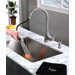 Undermount Single Bowl Kitchen Sink and Kitchen Pull Out Faucet with Soap Dispenser